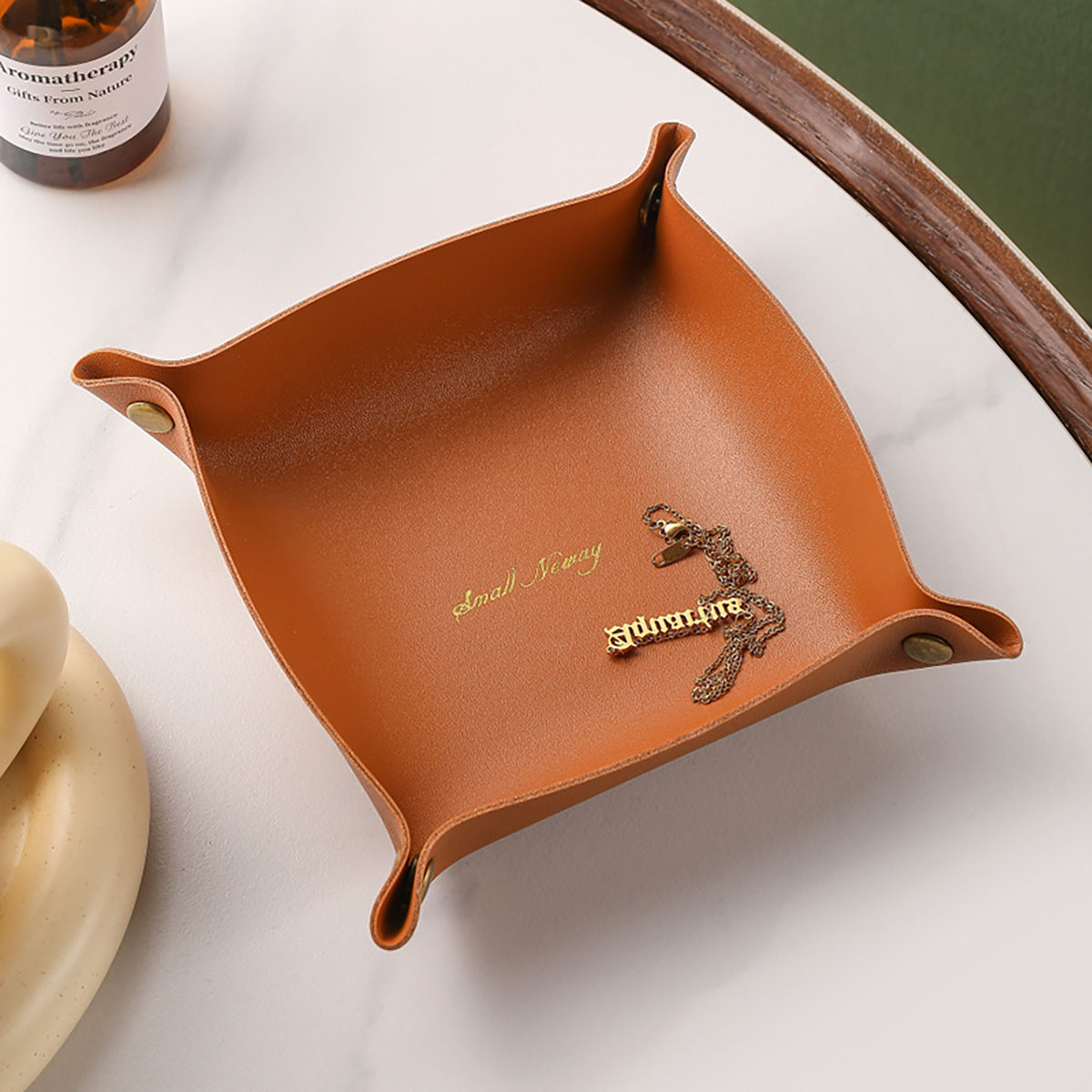 북유럽 스타일 가죽 스토리지 트레이 데스크탑 주최자 키 - Desk Organizer 리뷰 및 가격