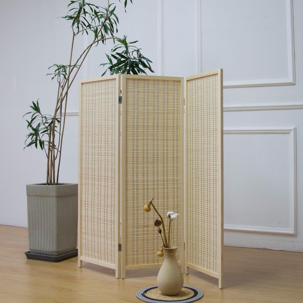 3단 짧은 룸 디바이더 스크린, 베이지색 독립형 파티션 - Partition Screen Divider 리뷰 및 가격