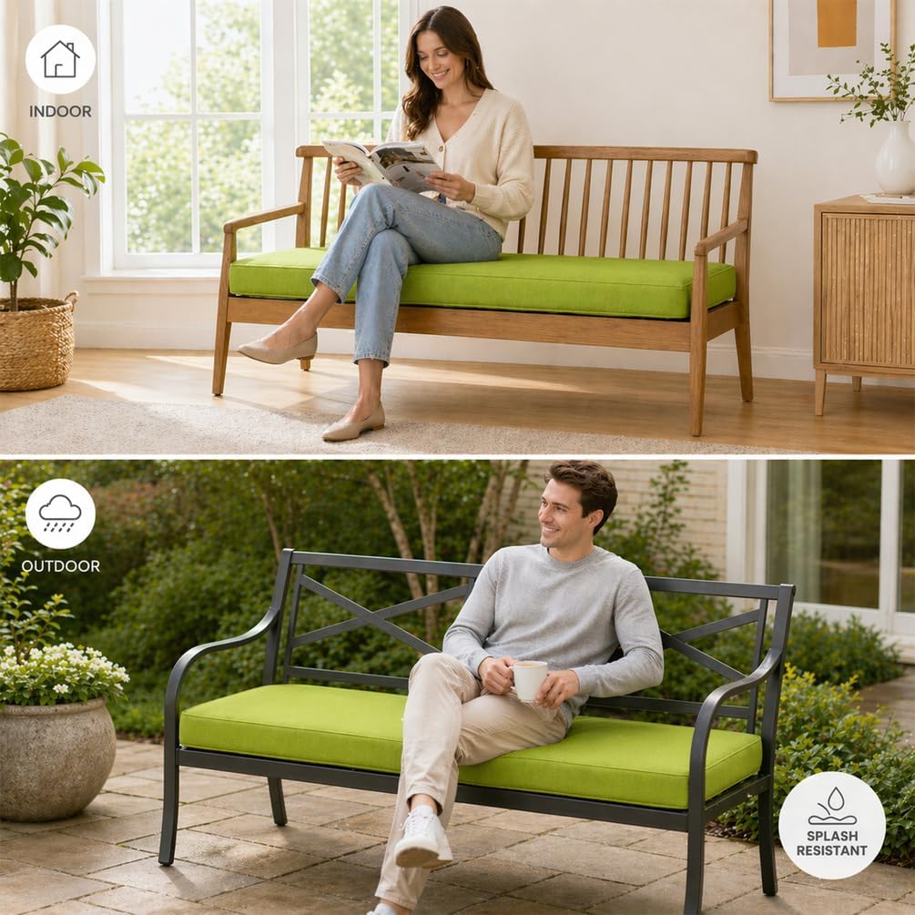 맞춤형 야외 정원 벤치 쿠션, 세탁 가능한 커버가 있는 - Office Chair Cushion 리뷰 및 가격