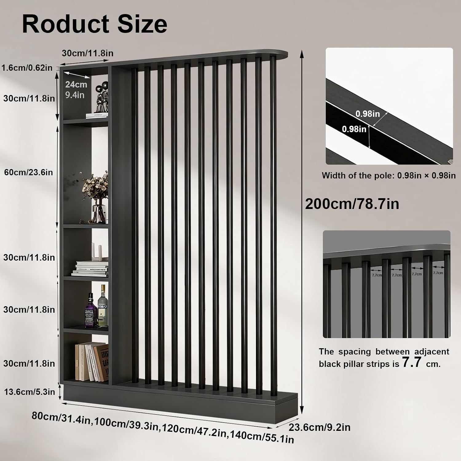 바닥부터 천장까지 이어지는 선반 및 수납장이 있는 룸  - Partition Screen Divider 리뷰 및 가격