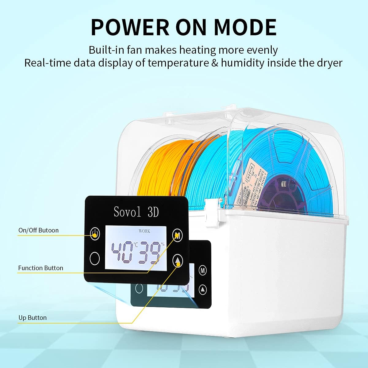 Sovol 필라멘트 건조기 2023, SH01 필라멘트 - Printer Stand 리뷰 및 가격