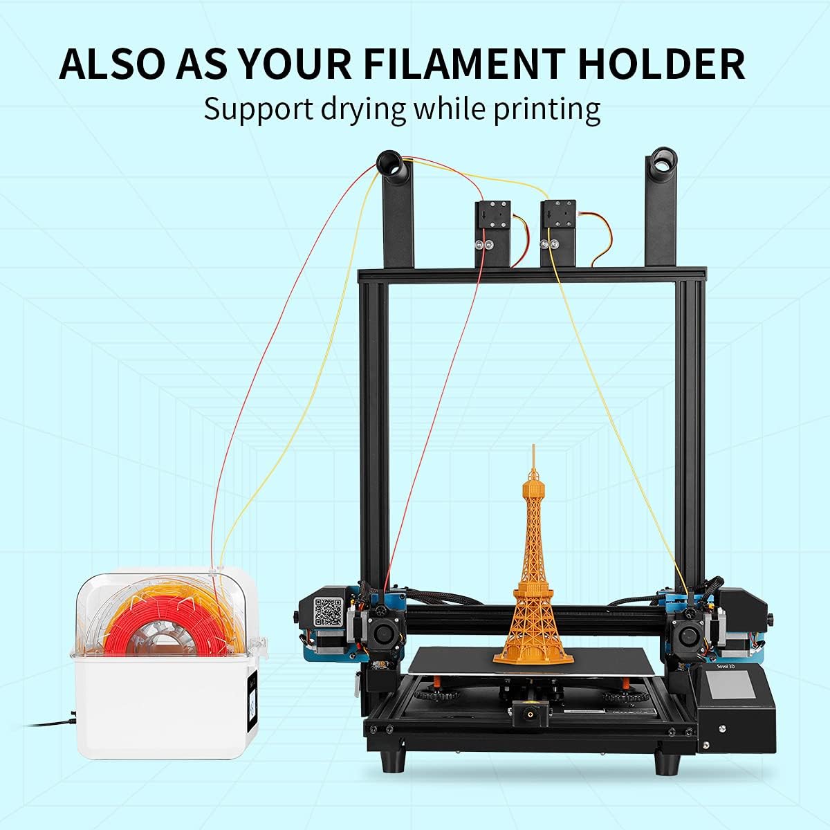 Sovol 필라멘트 건조기 2023, SH01 필라멘트 - Printer Stand 리뷰 및 가격