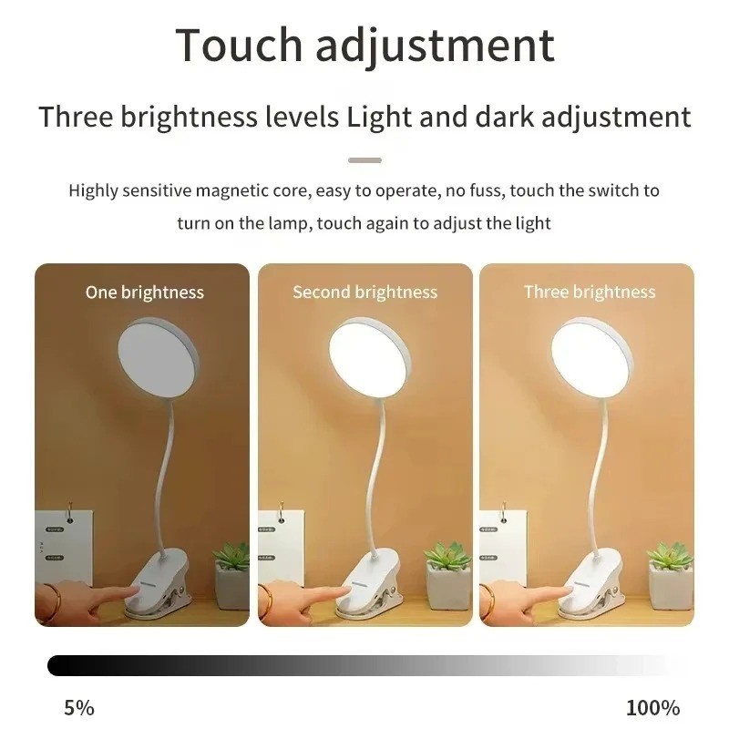 휴대용 USB 충전식 클립형 책상 램프 3가지 색온도  - Desk Lamp 리뷰 및 가격