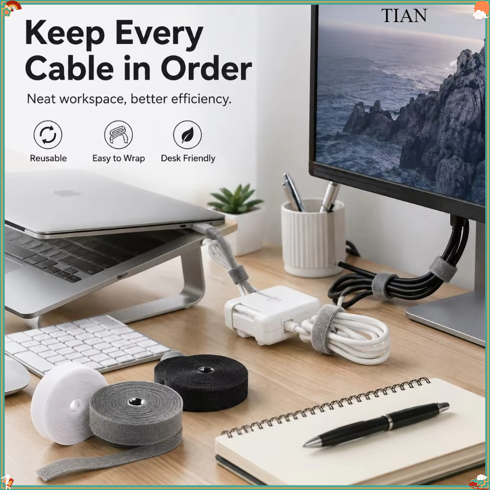 1개입, 재사용 가능한 케이블 타이 롤, 원하는 길이로 - Desk Organizer 리뷰 및 가격