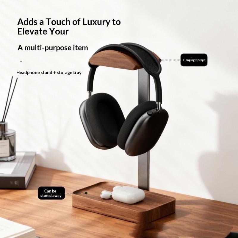 나무 소재의 헤드폰 스탠드, 데스크탑 정리대, 수납 트 - Desk Organizer 리뷰 및 가격