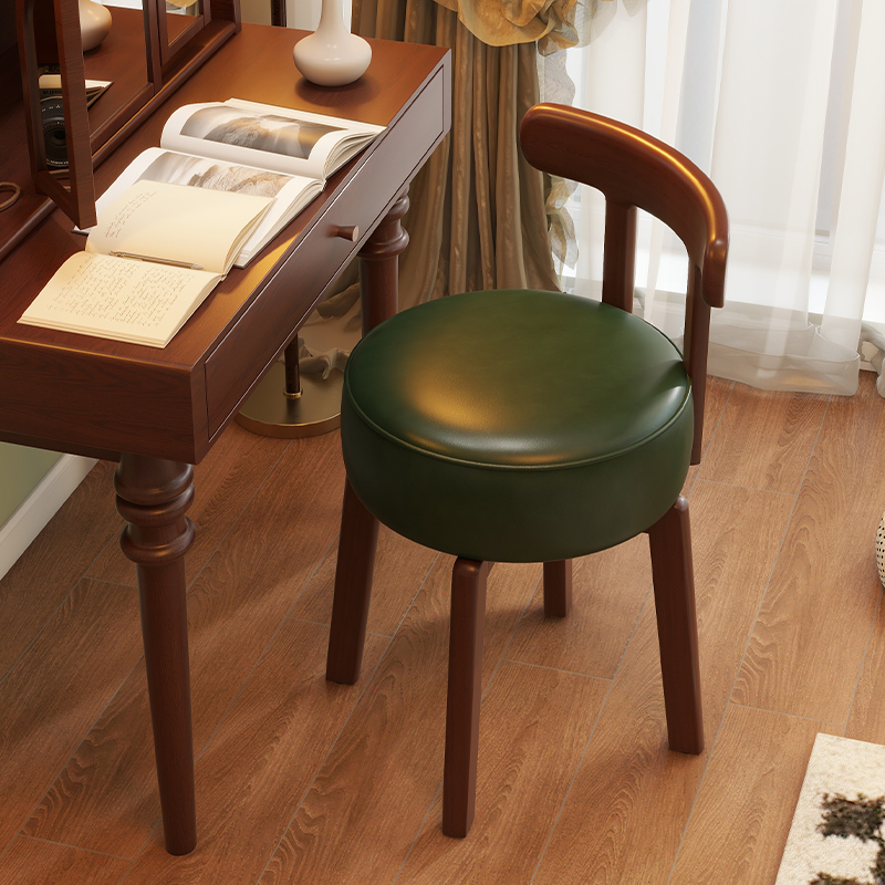 원목 회전 화장 의자, 가죽 쿠션, 침실 화장 의자,  - Office Chair Cushion 리뷰 및 가격
