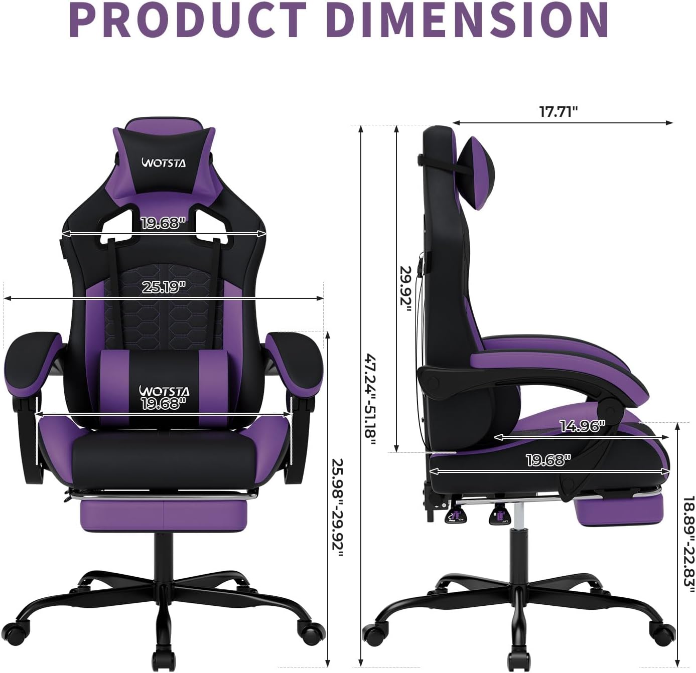 마사지 기능이 있는 게이밍 의자, 인체공학적 디자인의  - Office Chair 리뷰 및 가격