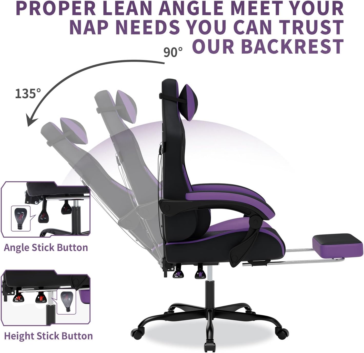 마사지 기능이 있는 게이밍 의자, 인체공학적 디자인의  - Office Chair 리뷰 및 가격