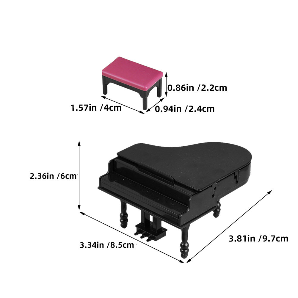 인형의 집을 위한 미니어처 피아노 세트 – 작고 우아한 - Office Stool 리뷰 및 가격