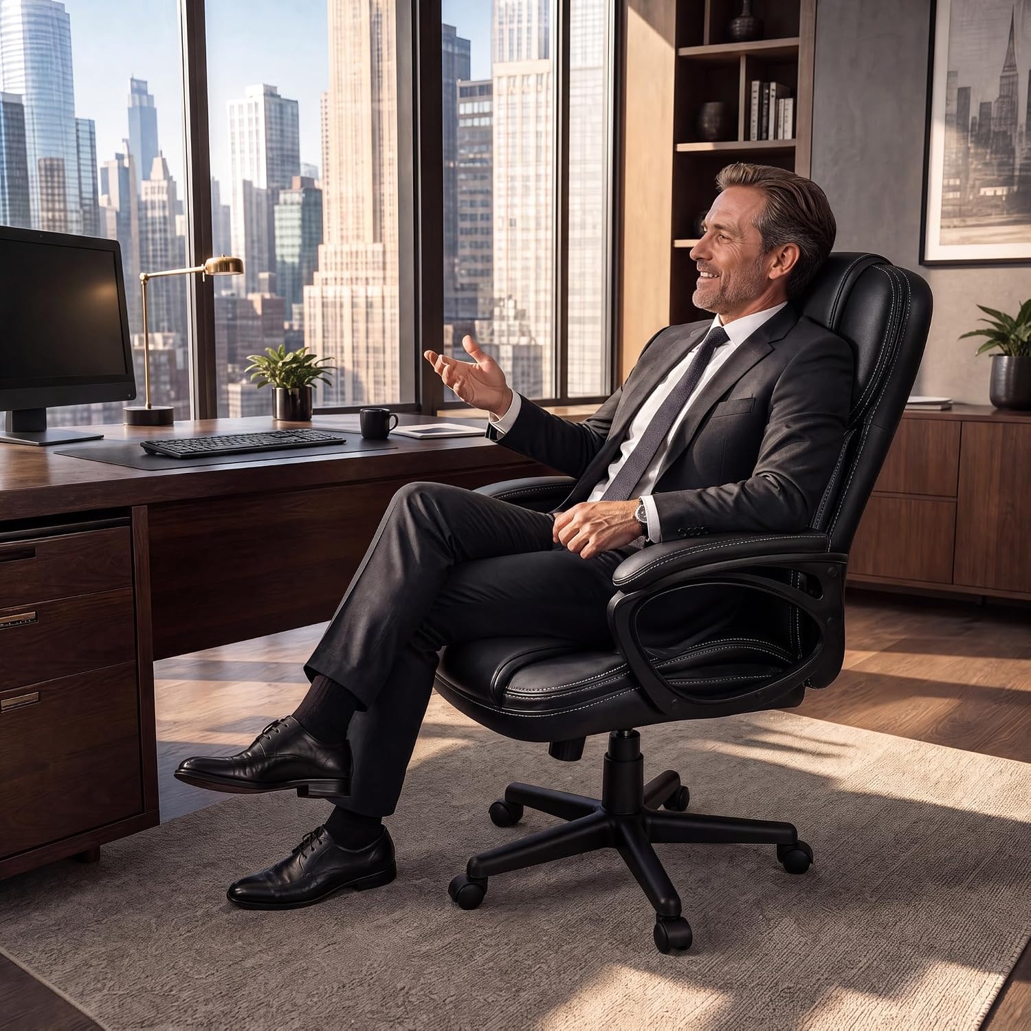 고급 경영진용 사무용 의자, 허리 지지대가 있는 인체공 - Office Chair 리뷰 및 가격