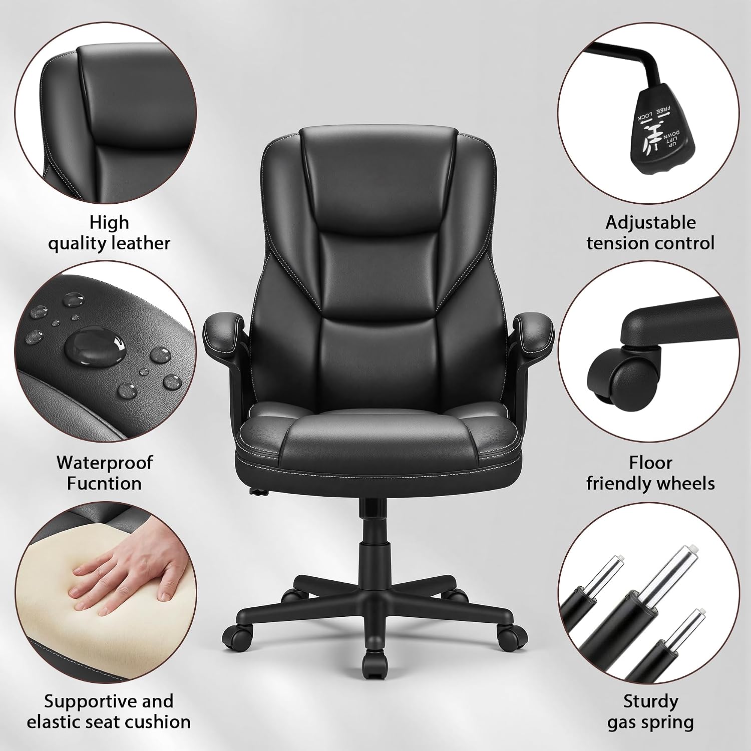 고급 경영진용 사무용 의자, 허리 지지대가 있는 인체공 - Office Chair 리뷰 및 가격